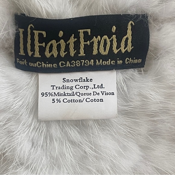 Elegant White Women's Shoulder Throw in size M - Picture 5 of 5